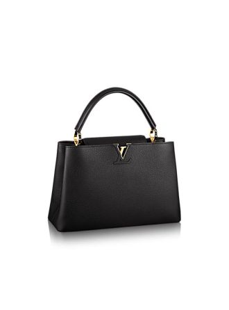 #M48864 Louis Vuitton Capucines MM Handbag -Black