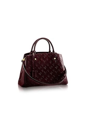 #M50400 Louis Vuitton 2015 Monogram Vernis Montaigne MM -Amarante