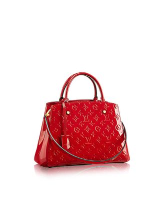 #M50167 Louis Vuitton 2015 Monogram Vernis Montaigne MM -Cherry