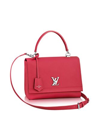 #M50249 Louis Vuitton 2015 Soft Leather LockMe Handbag-Red