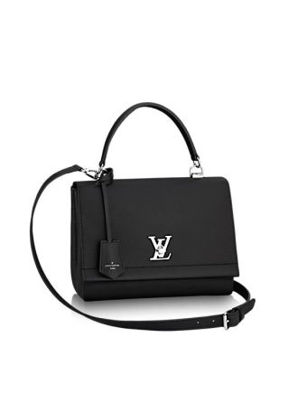 #M50250 Louis Vuitton 2015 Soft Leather LockMe Handbag-Black
