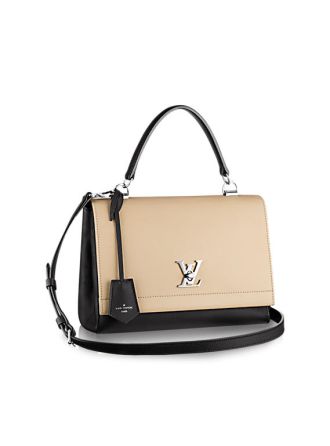 #M50252 Louis Vuitton 2015 Soft Leather LockMe Handbag-Vanille Noir
