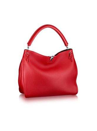 #M50327 Louis Vuitton 2015 TOURNON Soft Leather Handbag-Red
