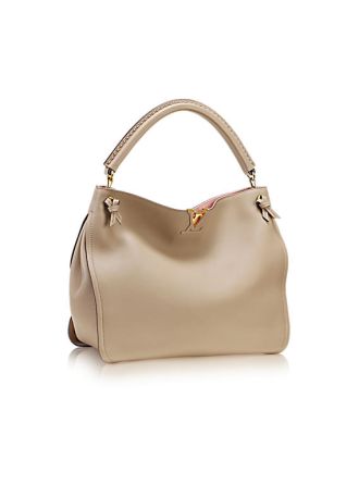 #M50329 Louis Vuitton 2015 TOURNON Soft Leather Handbag-Beige