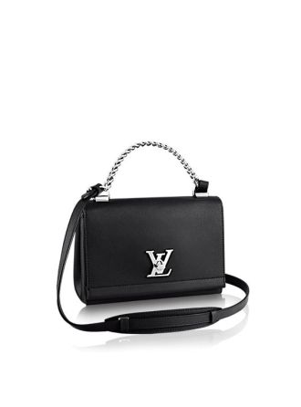 #M51200 Louis Vuitton 2015 Soft Leather Lockme II BB Handbag-Noir