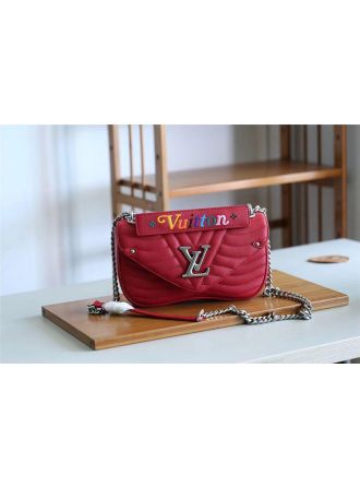 #M51943 Louis Vuitton 2018 Premium New Wave Chain Bag MM-Scarlet-red Ecarlate