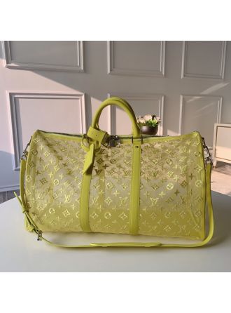 #M53271-02 Louis Vuitton 2019 Monogram-embossed Keepall Bandouliere 50