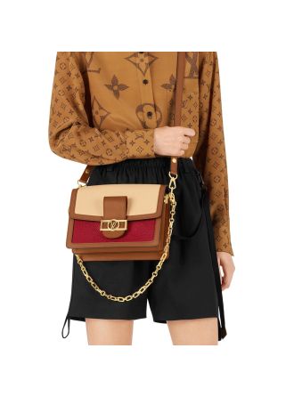 #M53830 Louis Vuitton 2019 Dauphine MM Panama / Scarlet