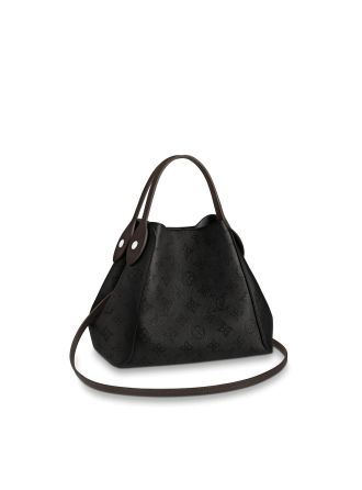#M54350 Louis Vuitton Mahina Leather Hina PM-Black