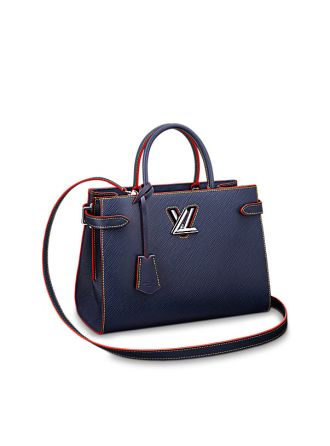 M54980 Louis Vuitton 2018 Premium EPI Leather Twist Tote -Indigo