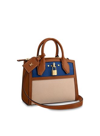 #M55062 Louis Vuitton Pre-Fall 2019 City Steamer MM-Blue/Beige