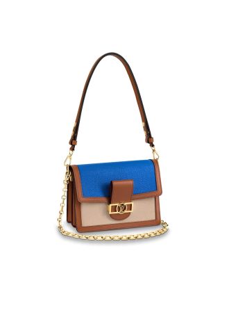 #M55071 Louis Vuitton 2019 Dauphine MM Blue / Beige