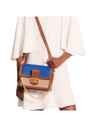 #M55071 Louis Vuitton 2019 Dauphine MM Blue / Beige