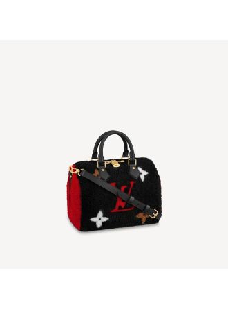 #M55423 Louis Vuitton 2019 Monogram LV Teddy Limited Edition Speedy Bandoulière 25-Black