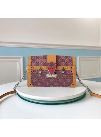 #M55453 Louis Vuitton 2019 Monogram LV Pop Trunk Clutch-Red