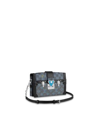 #M55456 Louis Vuitton 2019 Monogram LV Pop Trunk Clutch-Blue