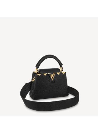 #M56669 Louis Vuitton Taurillon Capucines Mini-Black
