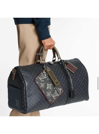 #M56856 Louis Vuitton Keepall Bandouliere 50 Virgil Abloh’s New “Patchwork” Version