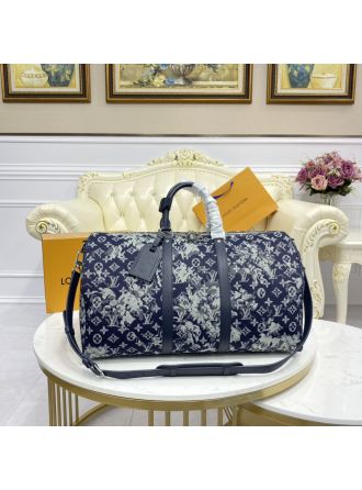 #M57285 Louis Vuitton Monogram Tapestry Keepall Bandouliere 50