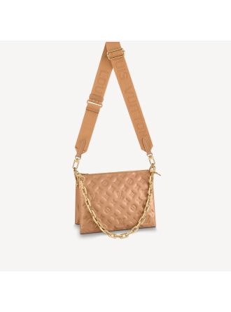 #M57791 Louis Vuitton Monogram Embossed Puffy Coussin PM Handbag