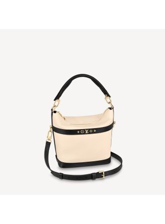 #M57813 Louis Vuitton Calfskin Leather Cruiser PM-Black:White