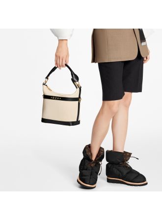 #M57813 Louis Vuitton Calfskin Leather Cruiser PM-Black:White