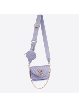 #M57864 Louis Vuitton New Wave Multi-Pochette Crossbody Handbag-Purple