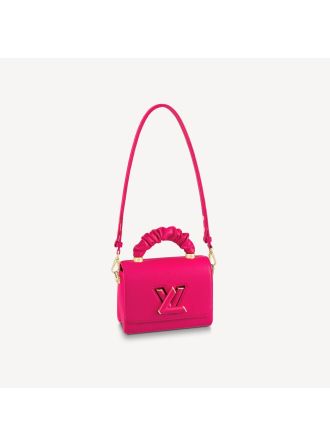 #M58691 Louis Vuitton Taurillon Leather Twist PM-Pink