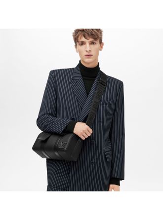 #M59255 Louis Vuitton Black Aerogram City Keepall