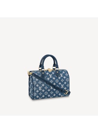 #M59609 Louis Vuitton Monogram Denim Speedy Bandoulière 25 Handbag
