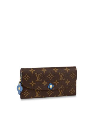 #M63895 Louis Vuitton 2019 Monogram Canvas Emilie Wallet-Bleu Jean