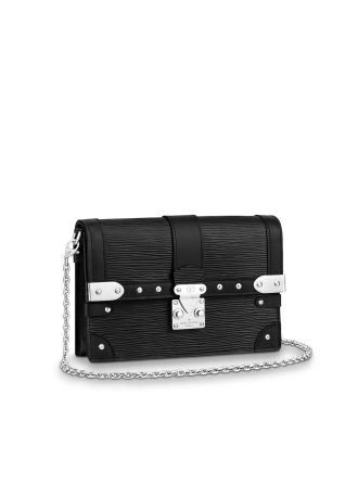#M67507 Louis Vuitton 2020 Epi Cowhide Trunk Chain Wallet-Black