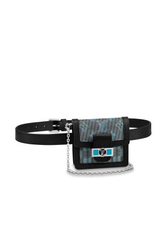 #M68619 Louis Vuitton 2019 Monogram LV Pop Bumbag Dauphine BB-Blue