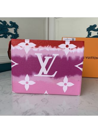 #M69137 Louis Vuitton Monogram Canvas LV Escale Poche Toilette 26-Red
