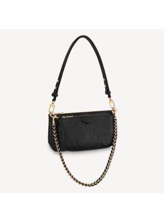 #M80399 Louis Vuitton Monogram Empreinte Multi Pochette Accessoires-Black