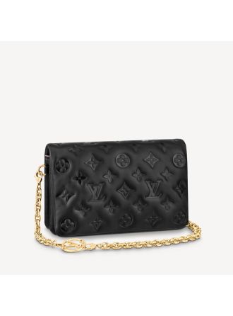 #M80742 Louis Vuitton Embossed Lambskin Pochette Coussin