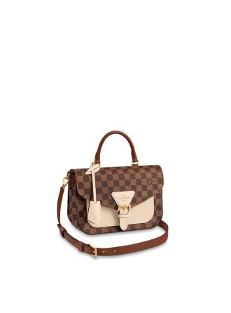 #N40148 Louis Vuitton 2019 Damier Ebene Trendy Crossbody-Creme