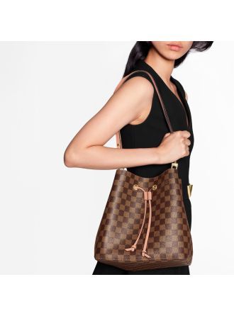 #N40198 Louis Vuitton 2020 Damier Ebène NéoNoé-Venus Pink