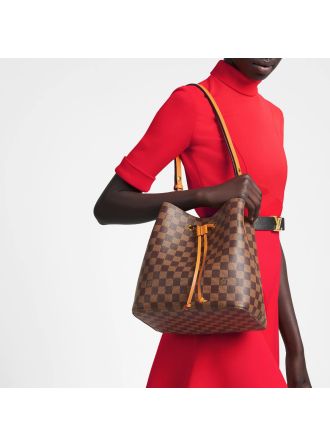 #N40213 Louis Vuitton 2020 Damier Ebène NéoNoé-Safran Yellow
