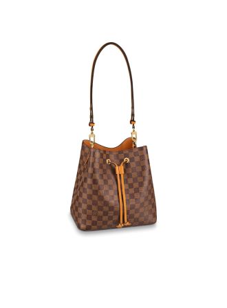 #N40213 Louis Vuitton 2020 Damier Ebène NéoNoé-Safran Yellow