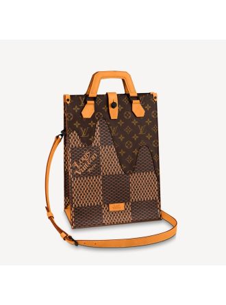 #N40355 Louis Vuitton Virgil Abloh Giant Damier Ebene and Monogram Coated MINI TOTE