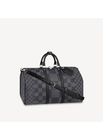 #N50016 Louis Vuitton Damier Graphite 3D Keepall Bandouliere 50