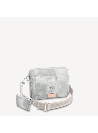 #N50068 Louis Vuitton Damier Salt Canvas Trio Messenger-Stone Gray