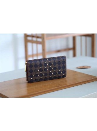 #N60122 Louis Vuitton 2018 Zippy Wallet-Damier Ebene canvas