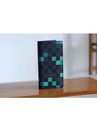#N60161 Louis Vuitton 2019 Damier Graphite Canvas Brazza Wallet