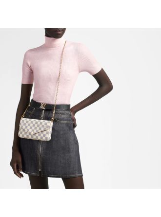#N63106 Louis Vuitton Damier Azur Canvas Pochette Felicie