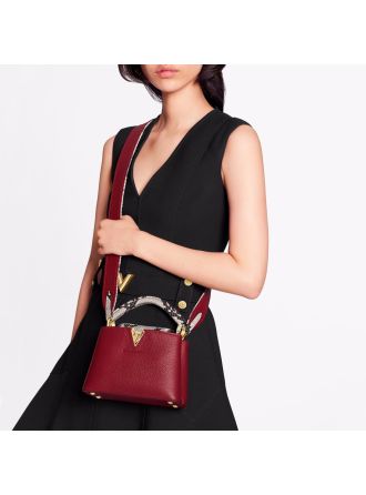 #N97074 Louis Vuitton Taurillon Capucines Mini-Rouge Carmin Red