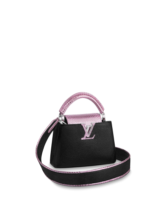 #N97962 Louis Vuitton Taurillon Capucines Mini-Black