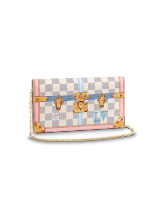 N60108 Louis Vuitton 2018 Premium Resort Damier Azur Pochette Weekend Clutch