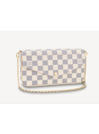 #N63106 Louis Vuitton Damier Azur Canvas Pochette Felicie